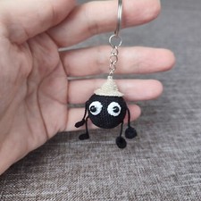 Miniature amigurumi. Porte-clés Spider. Crochet araignée noire.  Miniature toy.