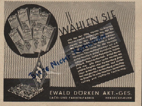 Herdecke advertising 1936 - herdecke,,