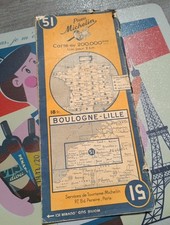Carte Michelin Ww2 Datée 1945 Jus Boulogne Lille 