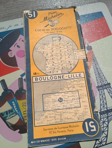 Carte michelin ww2 datée - ww2,