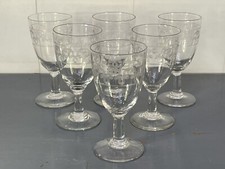 6 verres anciens en verre