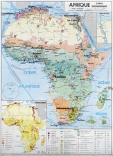 Carte scolaire Afrique en 1971
