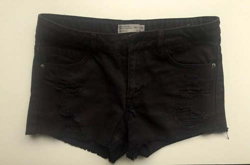 Short jean noir - en,
