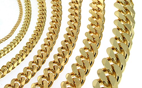 Bracelet chaine gourmette - chaine, or
