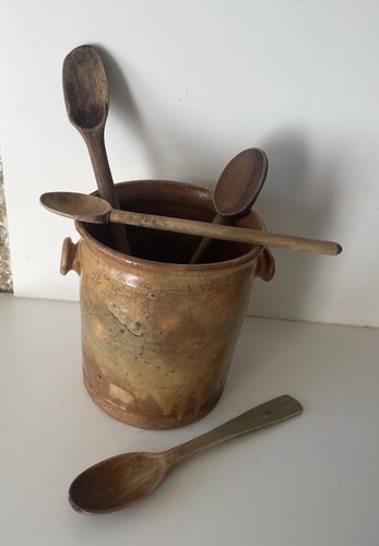 Lot ancienne cuillere bois - lot,