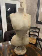 Ancien Mannequin Stockmann De Corset Buste de table Napoléon III. Déco Shabby