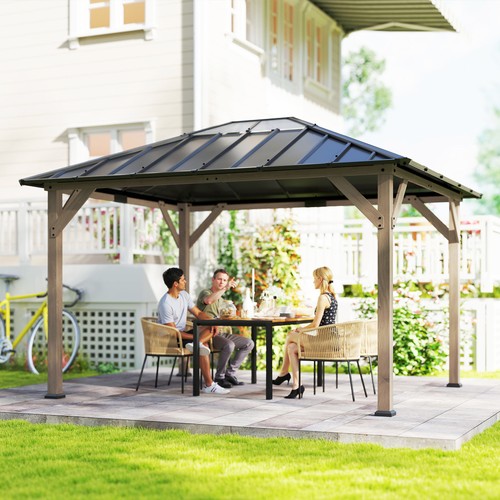 Hardtop gazebo with galvanized - gazebo,