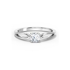 Bague Moissanite ronde en