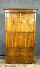 Cabinet secrétaire époque Louis Philippe - Charles X en noyer blond vers 1830