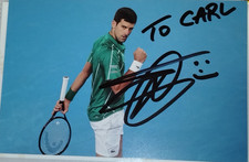 AUTOGRAPH NOVAK DJOKOVIC TENNIS FOTO OPEN HAND SIGNED GRAND SLAM NO ATP  SRBIJE
