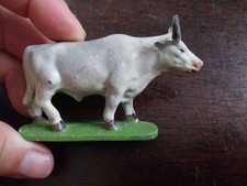 ANIMAUX QUIRALU LA FERME LE TAUREAU PARFAIT ETAT JOUET ANCIEN ALUMINIUM