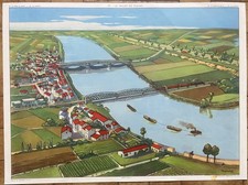 🌋 Ancienne affiche scolaire Rossignol, 1950 - 25 Volcan, 26 Eaux infiltration