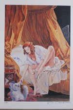 Superbe estampe signee en