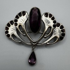 Broche Ancienne Art Nouveau - Métal Argenté