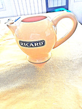 RICARD-Pichet à eau  dose : 0.25L en céramique, faience jaune-orangé