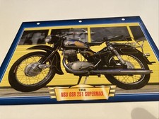 NSU OSB 251 Supermax 1958 fiche carte moto passion collection Atlas