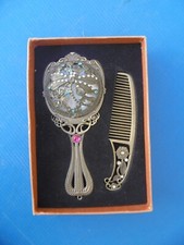 ANCIEN MIROIR ET PEIGNE POUR