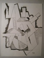 Guitariste  - Etude Cubiste