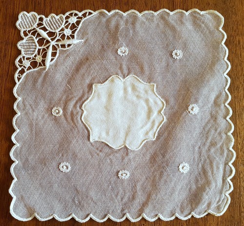 Napperon ancien tulle - napperon, en