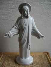 statue Christ Rédempteur porcelaine signée VTM 37,5cm french porcelain porzellan