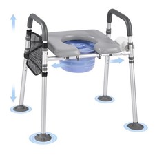 VEVOR Chaise Percée Siège de Toilette Surélevé Hauteur Réglable Charge 227 kg