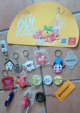 Cyclisme - lot 15 Goodies porte-clés Badge Jeton Caddie caravane Tour de France