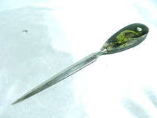 ?? COUPE PAPIER OUVRE LETTRE INCLUSION DANS RÉSINE POISSON MINIATURE VINTAGE