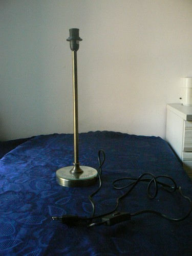 Ancien pied lampe acier - lampe,