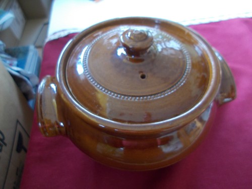 Pot couvert grès vernissé - grès,