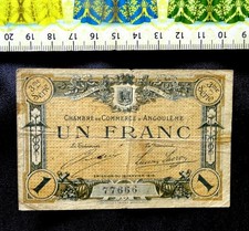 (FR 1,79 ) , FRANCE ,Billets de Nécessité , 1 Franc , Année : 1915 .