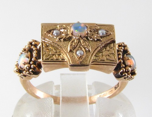 Bague art déco rose 9ct - art, en