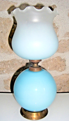 Lampe art déco opaline - lampe,