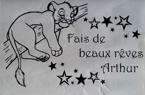 Sticker roi lion simba - sticker, fait