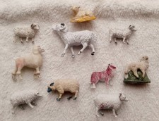 Animaux crèche ferme moutons bélier chiens...