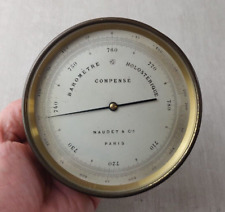 Ancien baromètre holostérique, compensé, Naudet & Cie