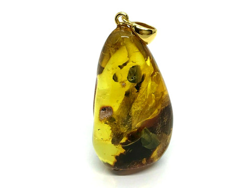 Pendentif ambre baltique avec - ambre,
