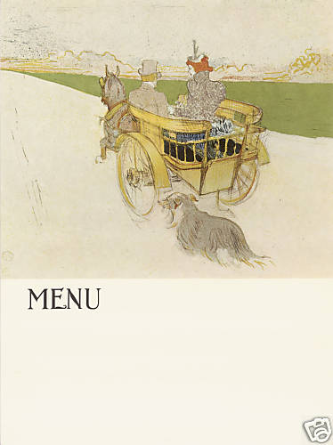 Menu apres toulouse lautrec - menu, toulouse-lautrec