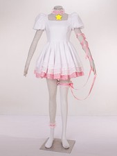 Card-captor Sakura KINOMOTO Cosplay Costume Lolita Rose Blanc Robe Version 3