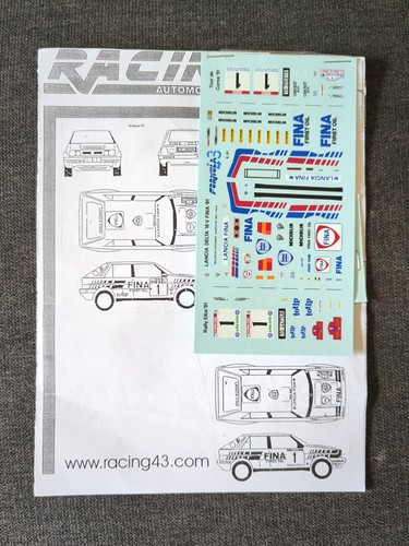 Decal lancia delta 16v - 1/43,