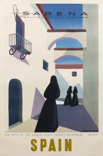 Affiche poster sabena - ,