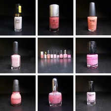 9 flacons vernis ongle rose