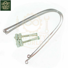 Pour Lambretta Réservoir à Essence Extra Long Bretelles Ceinture Inox Avec Vis