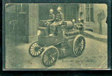 POMPIERS  VOITURE A VAPEUR 1900     ( mes photos ne sont pas jaunies)