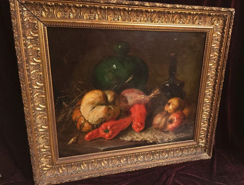 Tableau ancien peinture huile - tableau,
