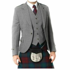 Homme Gris Laine Argile Kilt