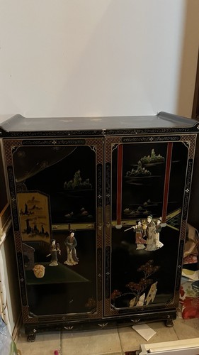Commode chinoise relief pierre