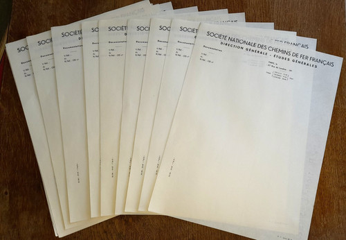 Ancien papier entete - a, sncf