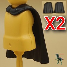 X2 Playmobil cape noire-soldat