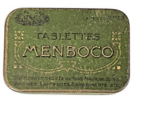 ANCIENNE BOÎTE PHARMARCIE MÉDICAMENT PASTILLE A BASE DE COCAINE TÔLE MÉTAL