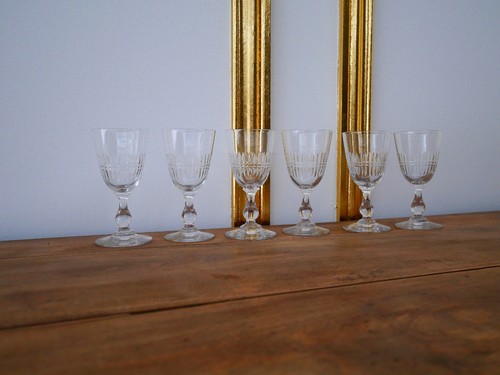 Lot anciens verres vin - lot, 6